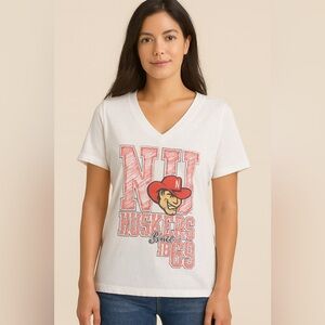 NWOT Women’s Nebraska Huskers Graphic Tee – Russell Athletic – Size L (12–14)